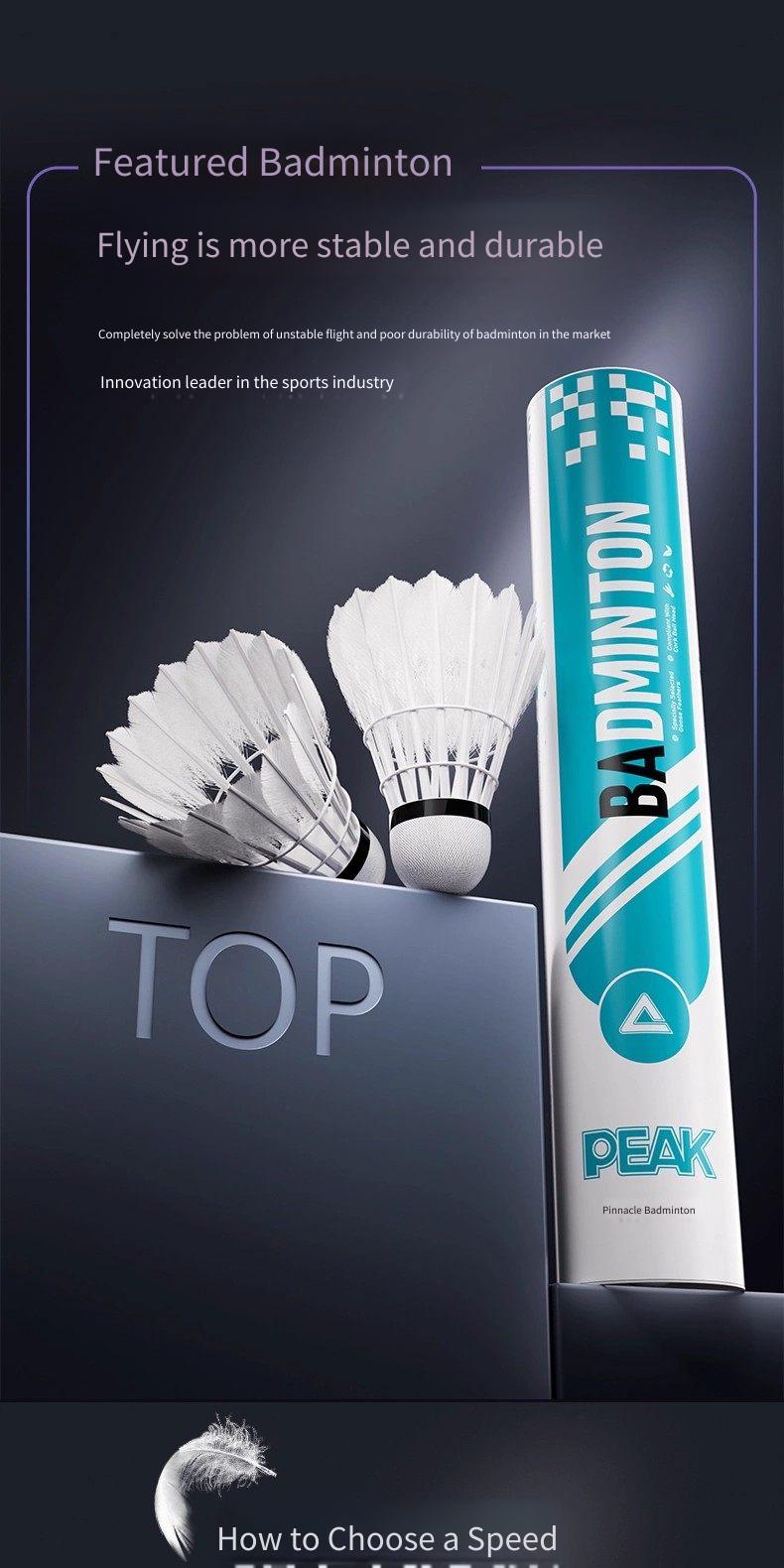 PEAK Goose Feather Badminton O - Feather Shuttlecock review and price