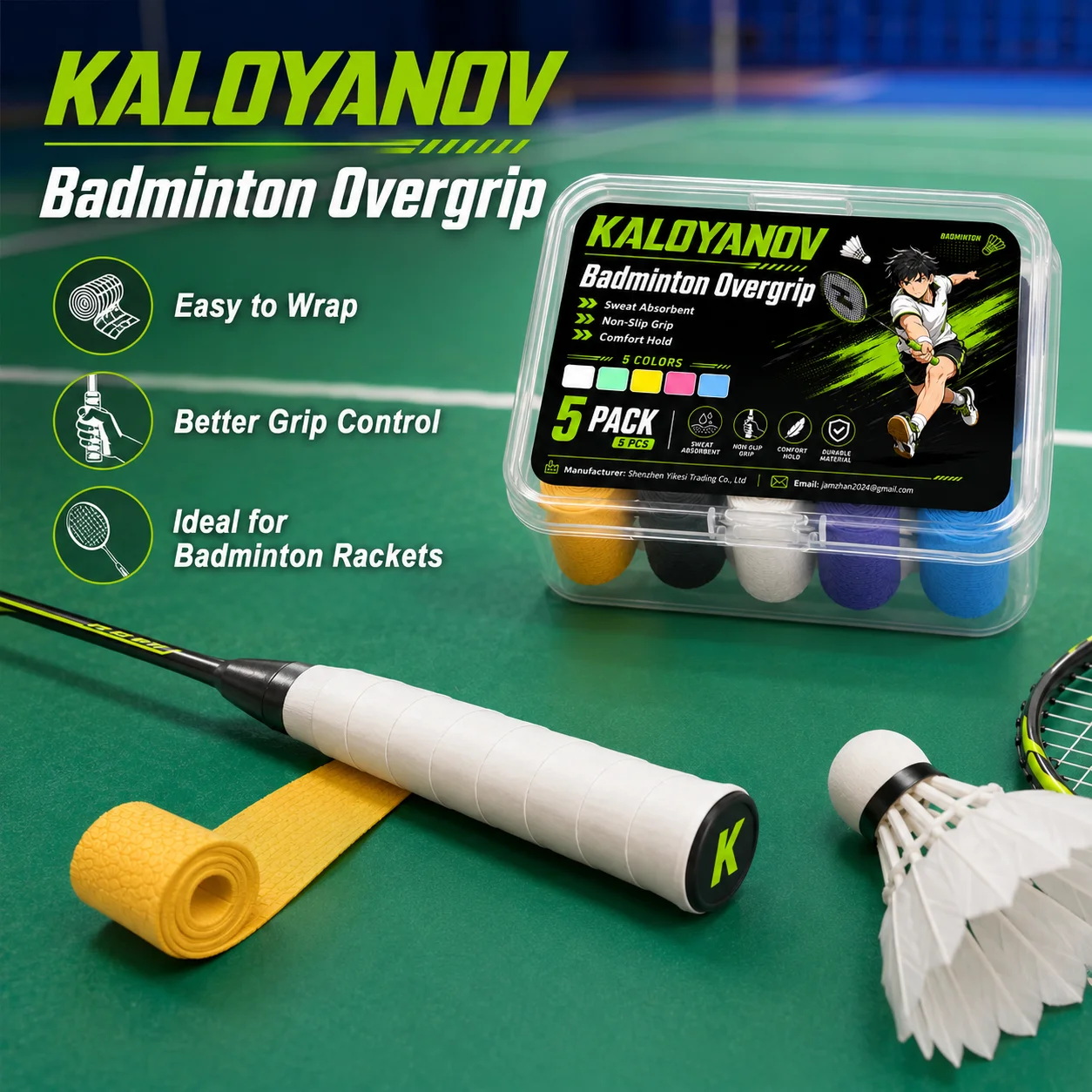 Tennis Overgrip Badminton Over - Badminton Materi review and price