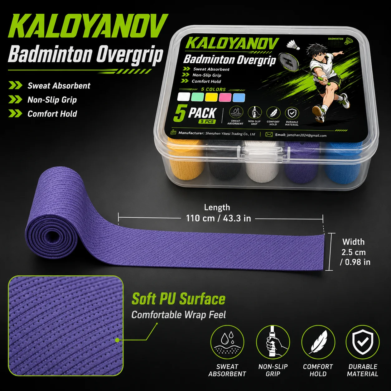 Tennis Overgrip Badminton Over - Badminton Materi review and price